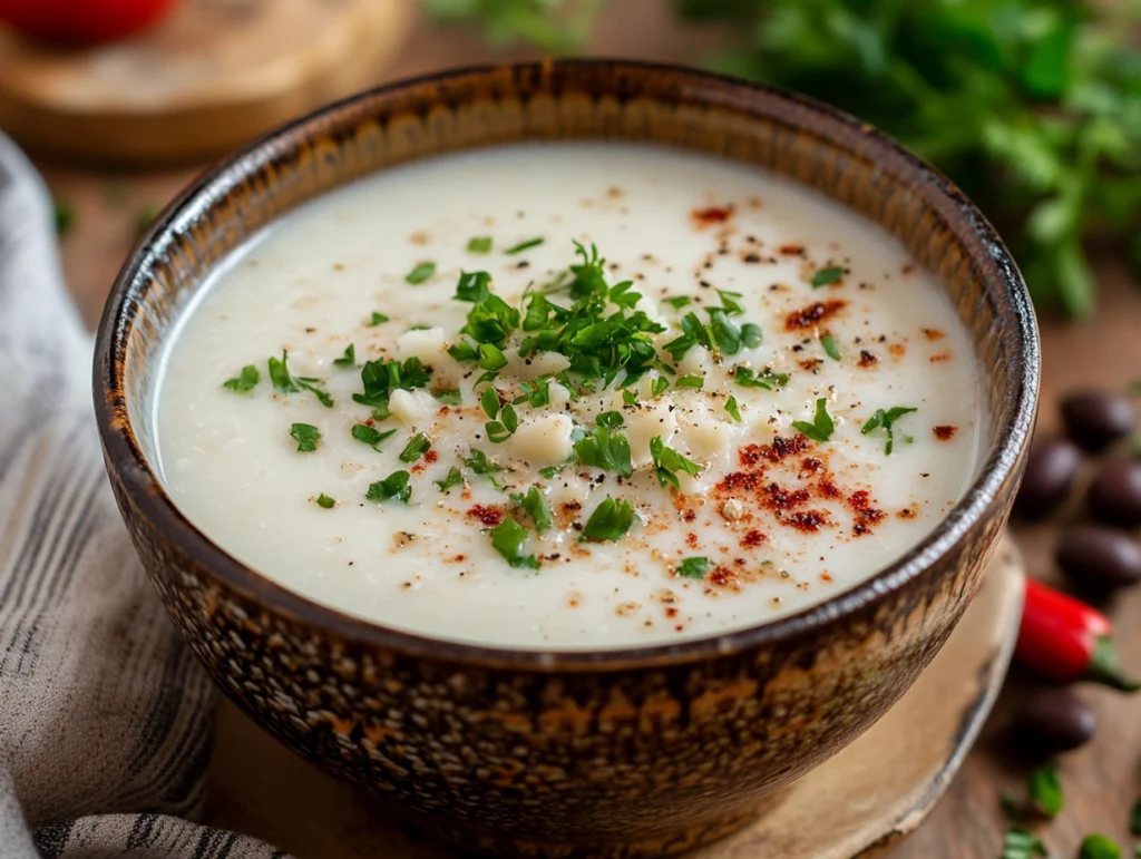 What is the white stuff in Goya Black Bean Soup