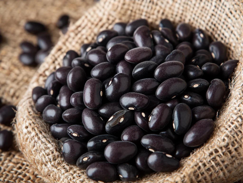 Why do black beans turn purple