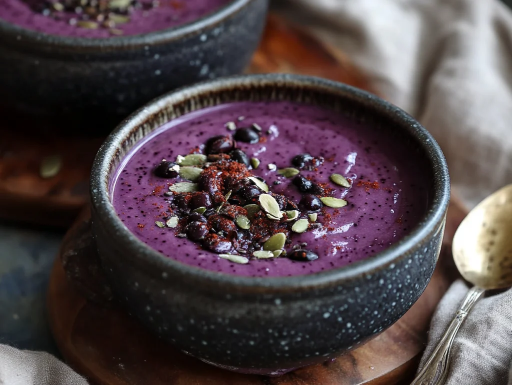 purple black bean soup recipe