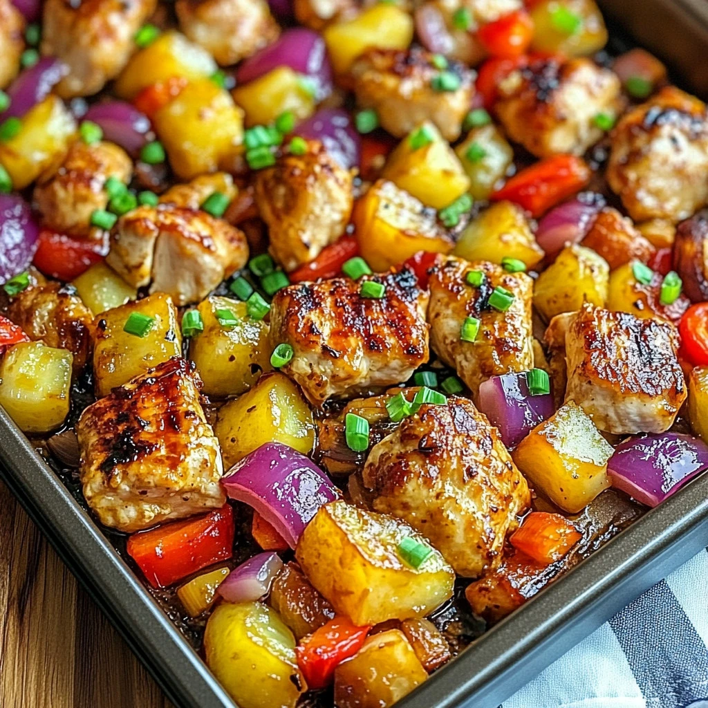 Hawaiian Chicken Sheet Pan