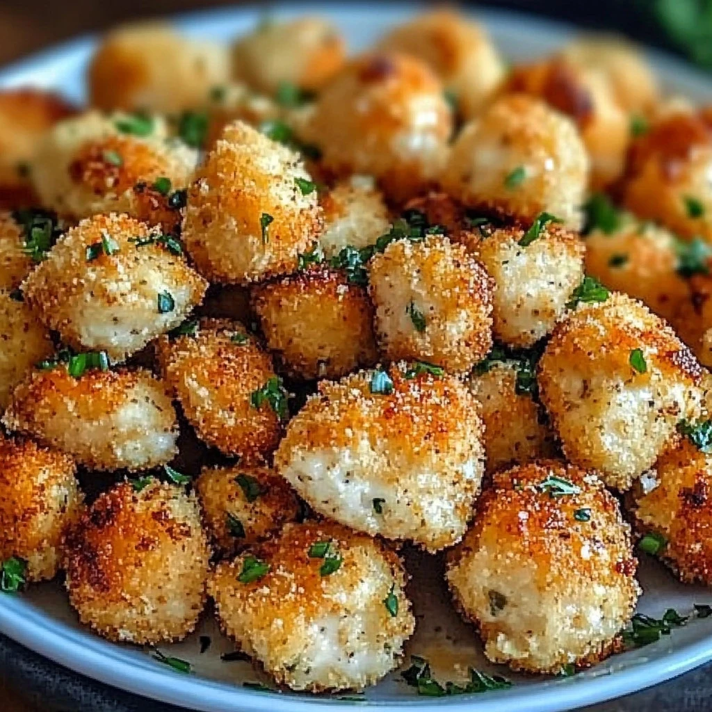 Air Fryer Garlic Butter Parmesan Chicken Bites