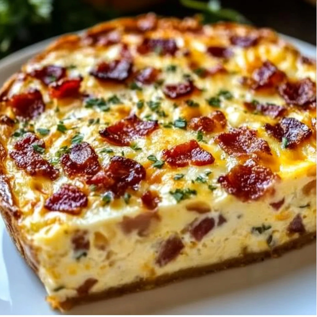 Bacon and Cheese Crustless Quiche