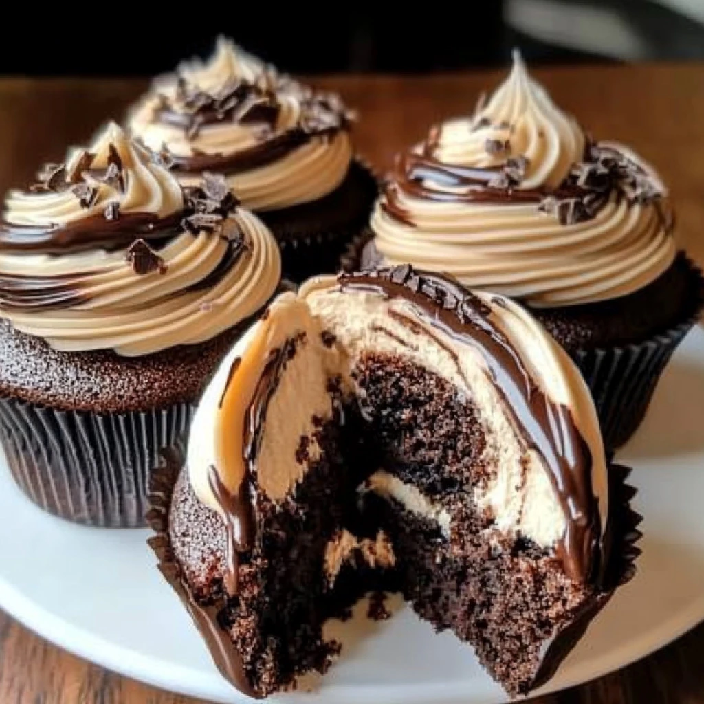 Chocolate Coffee Cream Cupcakes
