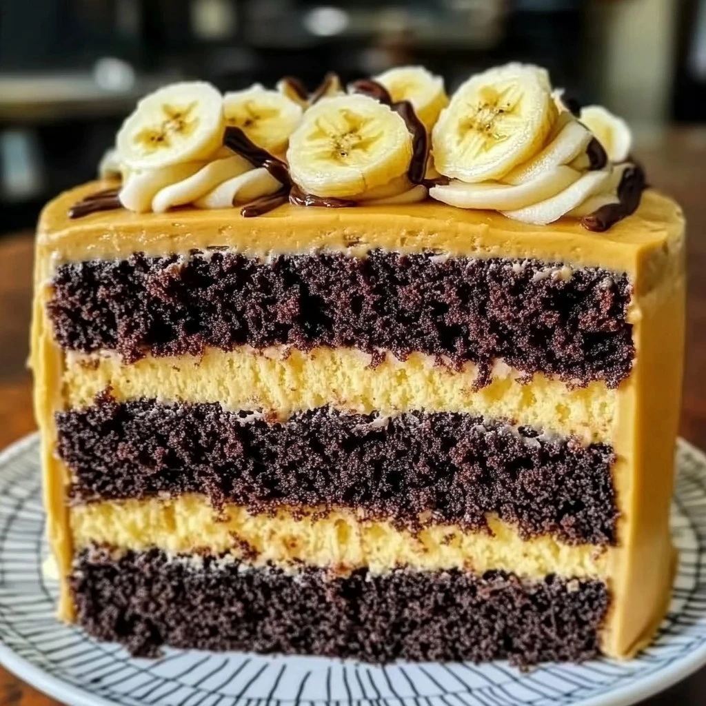 Double Chocolate Banana Layer Cake