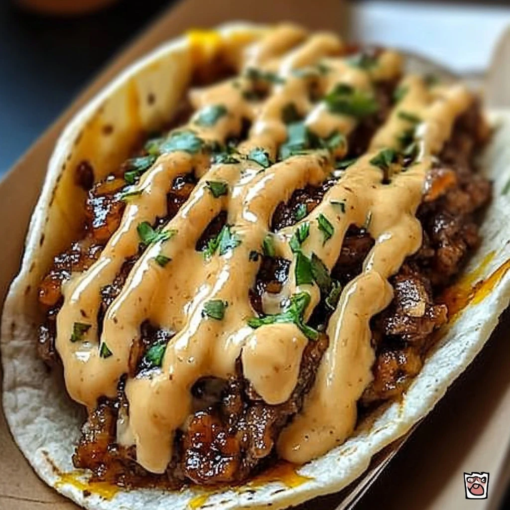 Garlic Butter Honey BBQ Beef Tacos