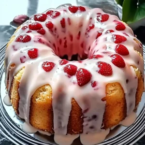 Homemade Strawberry Cream Cheese Pound Cake