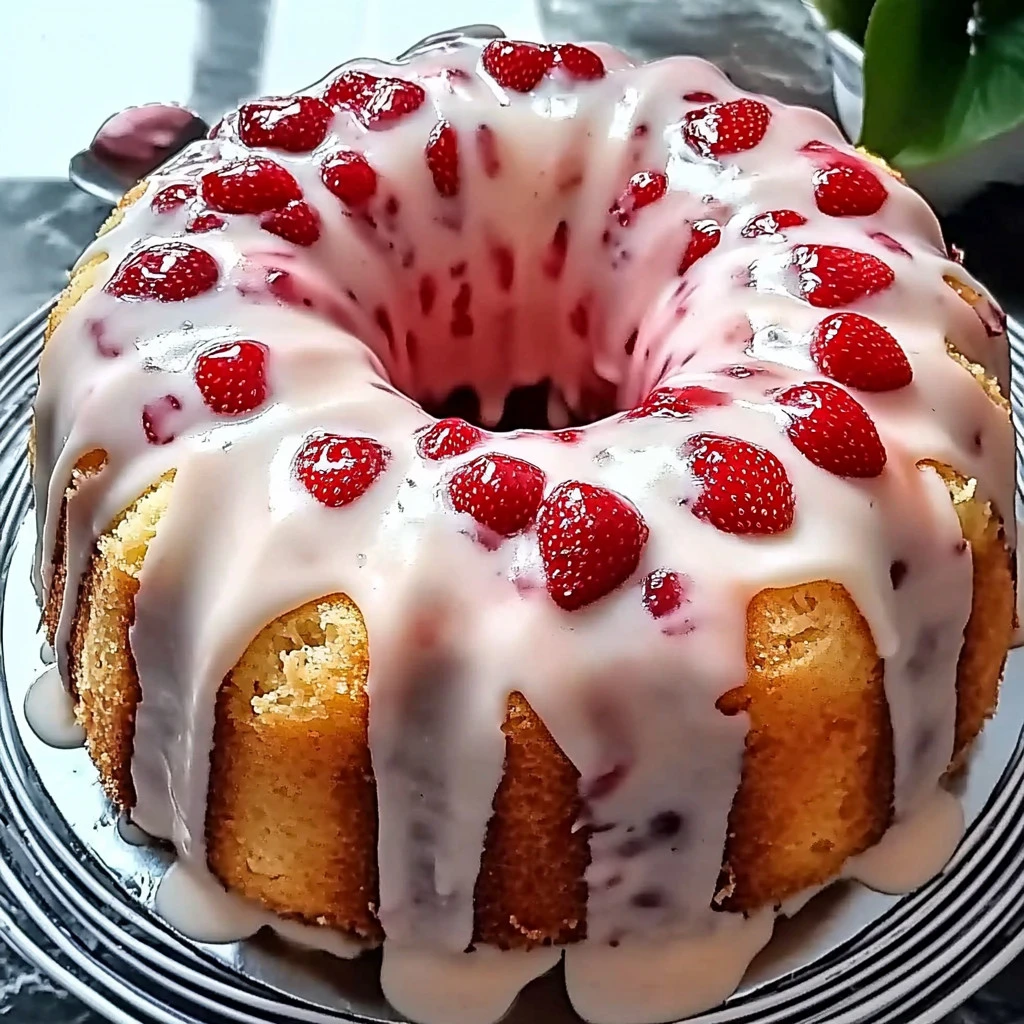 Homemade Strawberry Cream Cheese Pound Cake