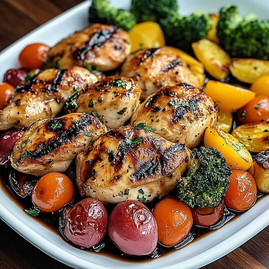 One-Pan Balsamic Chicken with Roasted Veggies