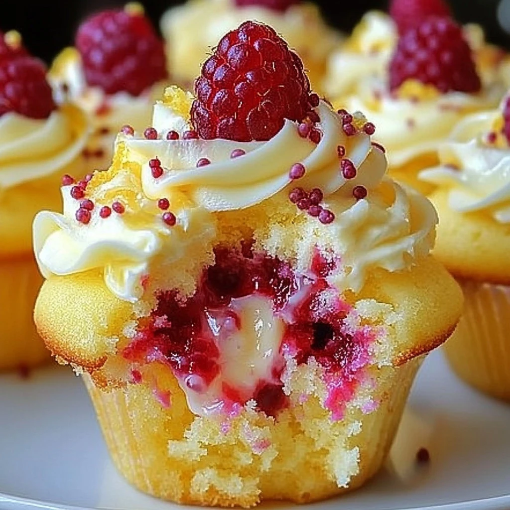 Raspberry Lemon Heaven Cupcakes