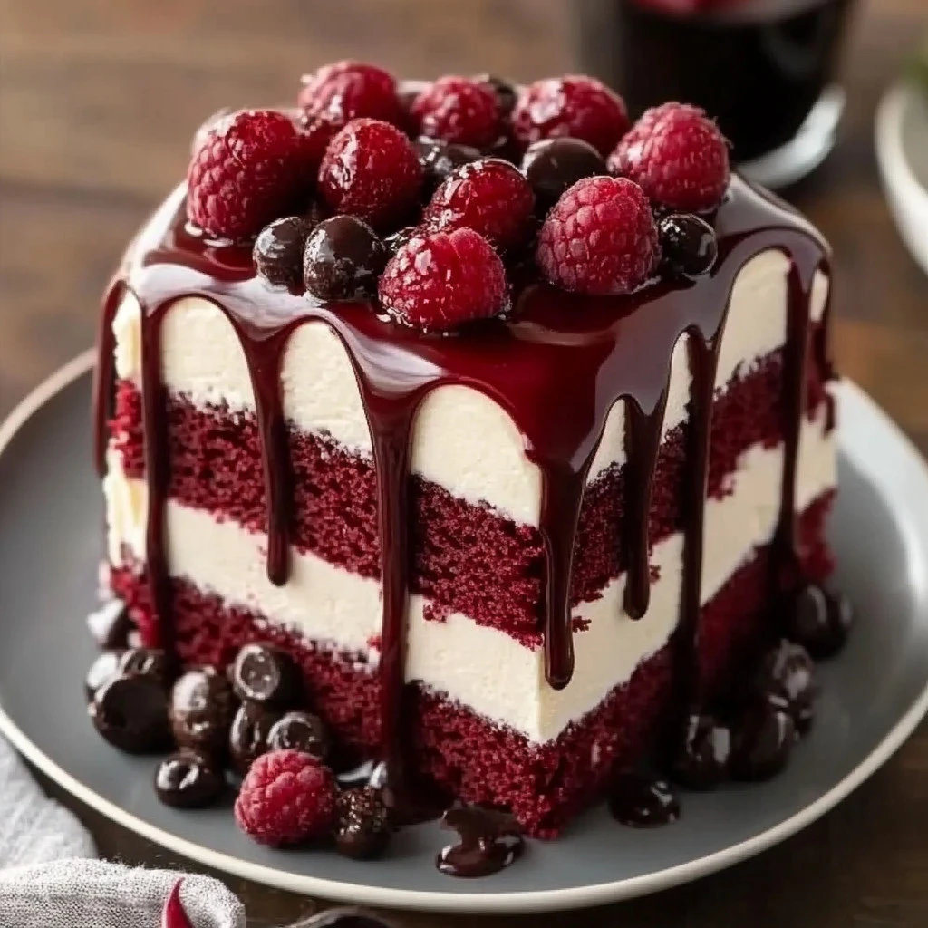 Red Velvet Cheesecake Drip Cake