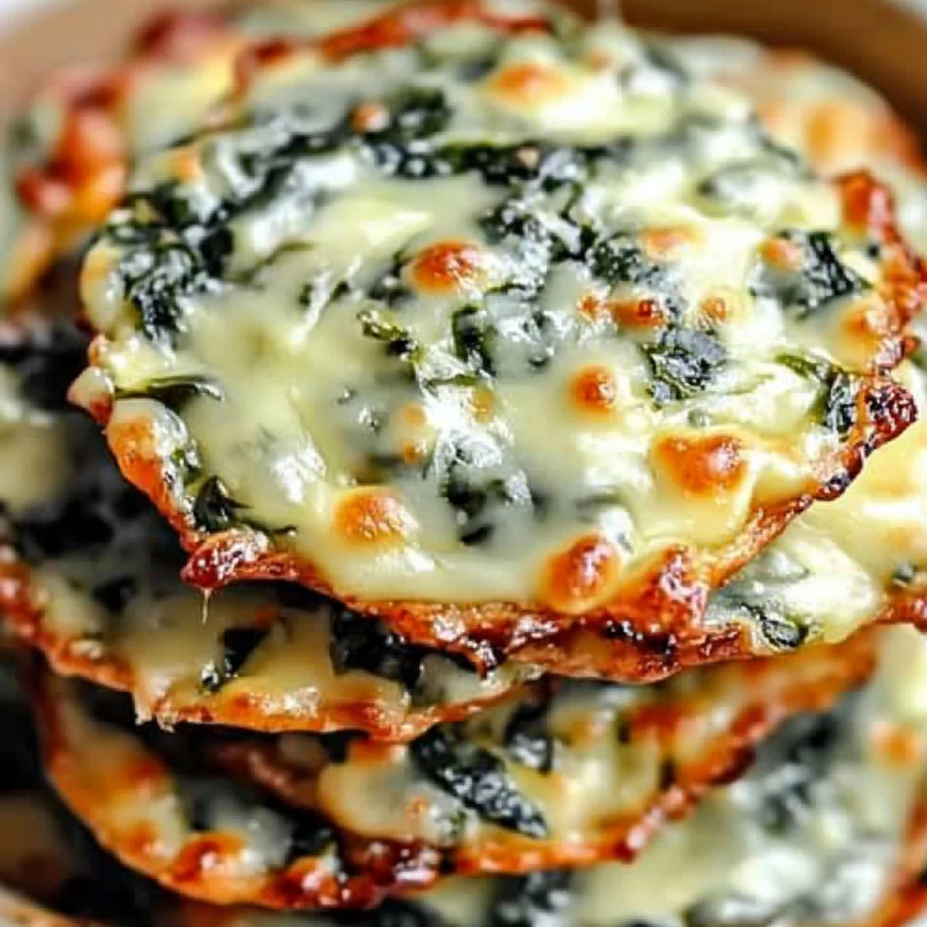 Spinach Dip Cheese Crisps