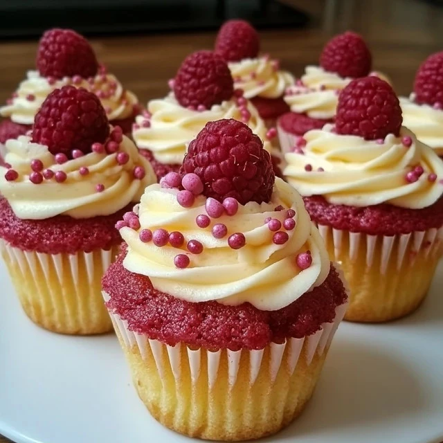 Heavenly Raspberry Cheesecake Cupcakes
