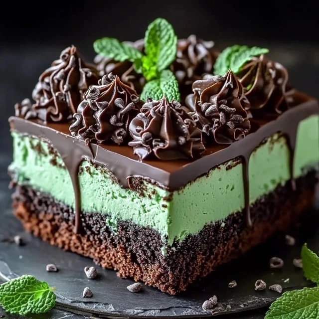 Mint Chocolate Fudge Cheesecake Cake