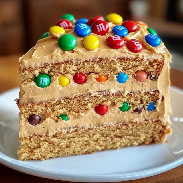 M&M's Peanut Butter Cake with Peanut Butter Frosting