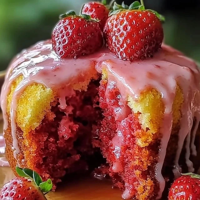 Strawberry Honeybun Cake